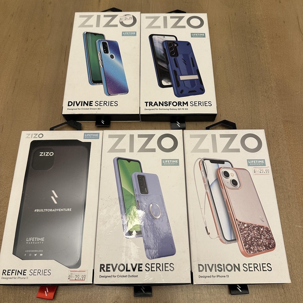Zizo Hybrid Case Lot Of 5 IPhone 11 13 S21 FE Cricket Dream Outlast Shockproof